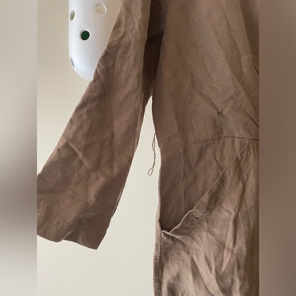 Apiece Apart Khaki Neutral V-Neck Jumpsuit size 2 - Picture 4 of 14